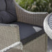 Monterey Dove Grey Rattan 6 Seat Round Dining Set with Lazy Susan, Parasol & Base