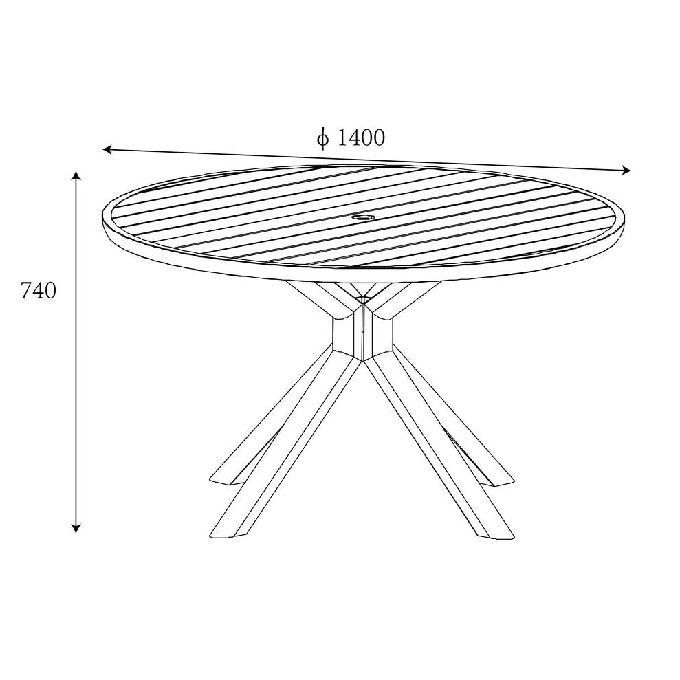 Hartman Sahara 6 Seater Round Dining Set