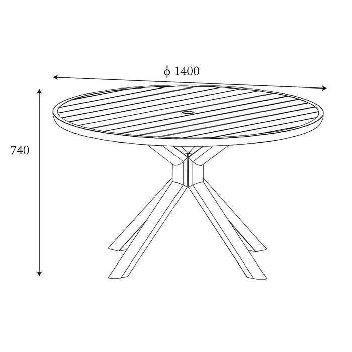 Hartman Sahara 6 Seater Round Dining Set