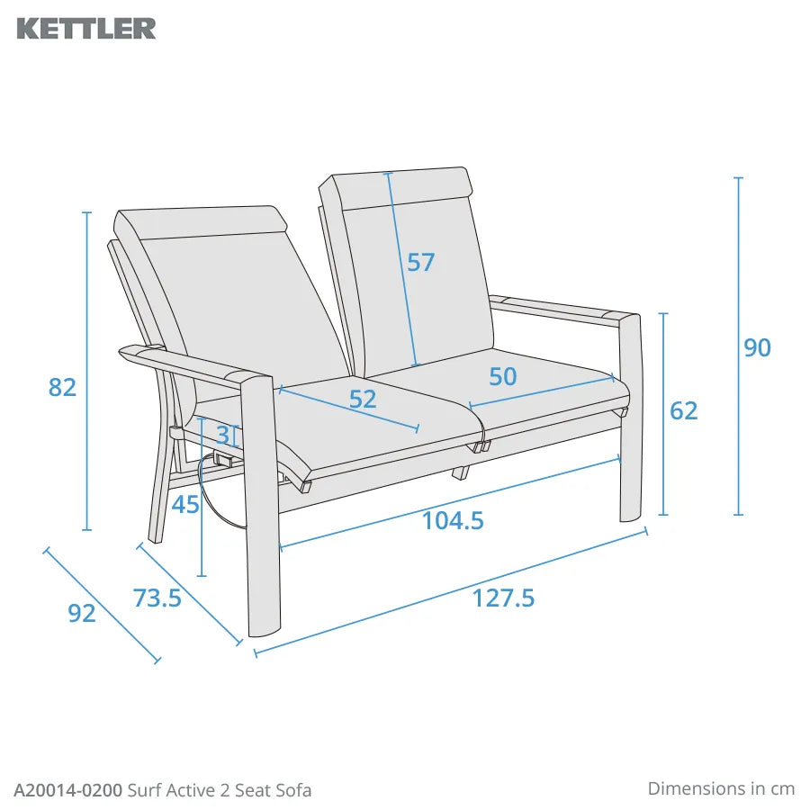Kettler Surf Active 4 Seat Lounge Set (Ex-Display)
