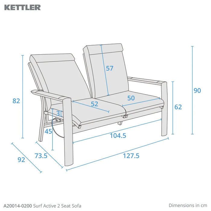 Kettler Surf Active 4 Seat Lounge Set (Ex-Display)