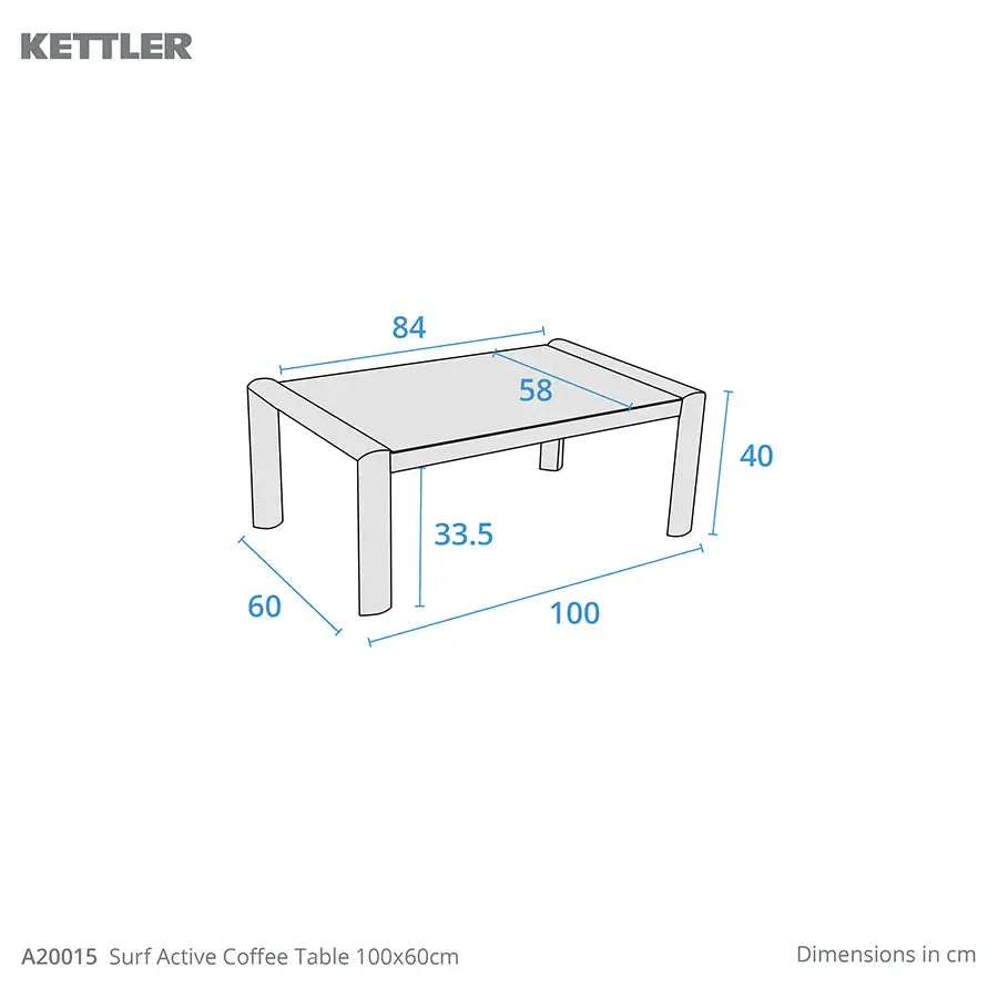 Kettler Surf Active 4 Seat Lounge Set (Ex-Display)