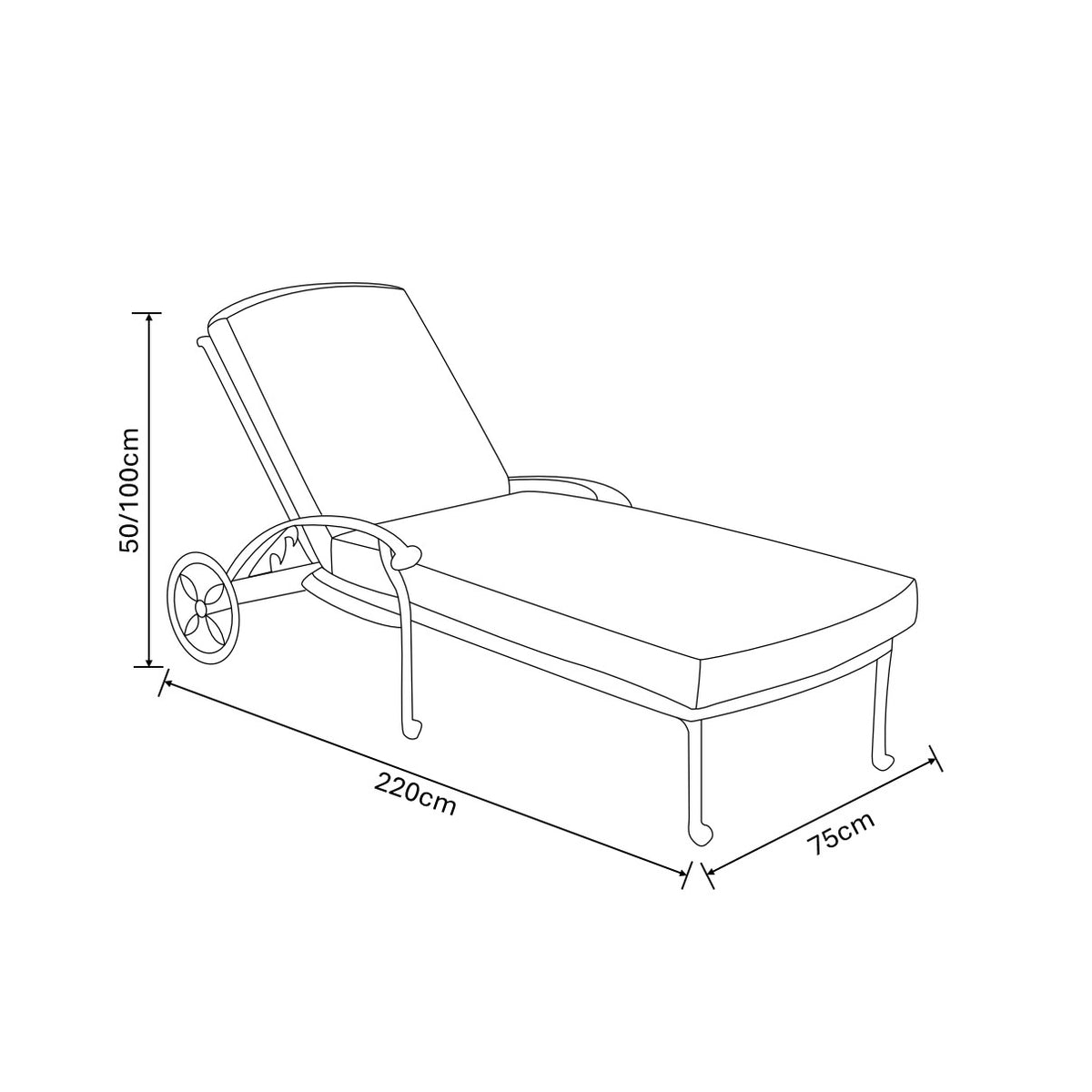Hartman Amalfi Lounger in Bronze