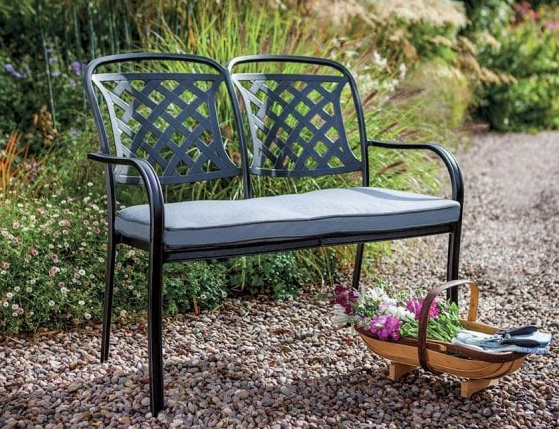 Hartman Berkeley 2 Seat High Back Bench in Antique Grey