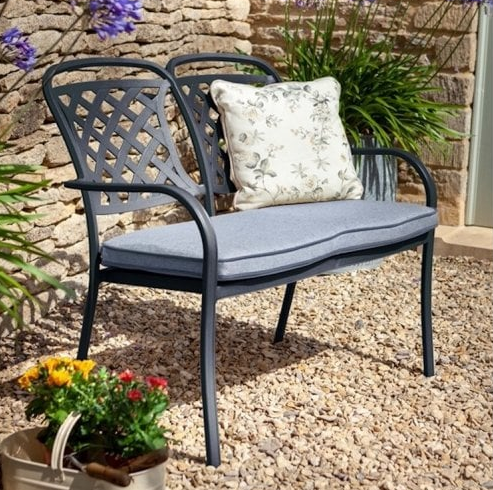 Hartman Berkeley 2 Seat High Back Bench in Antique Grey