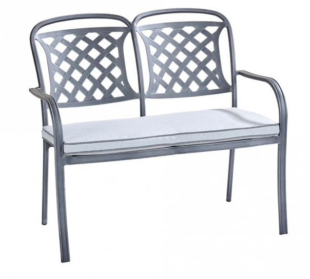 Hartman Berkeley 2 Seat High Back Bench in Antique Grey