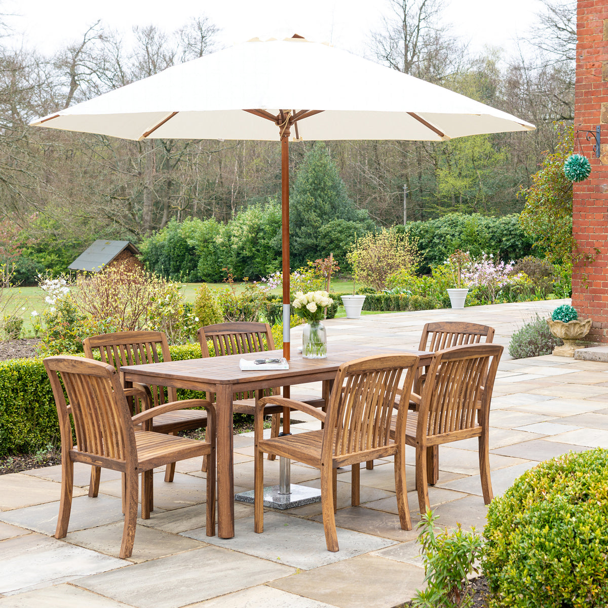 Alexander Rose Bolney 6 Seater Rectangular Dining Set