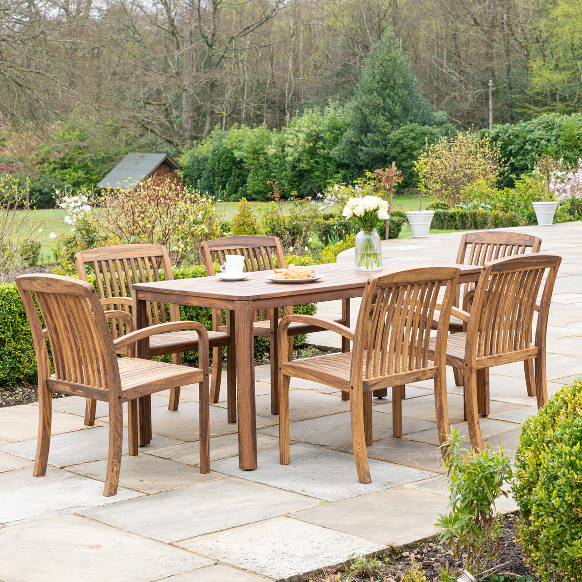 Alexander Rose Bolney 6 Seater Rectangular Dining Set