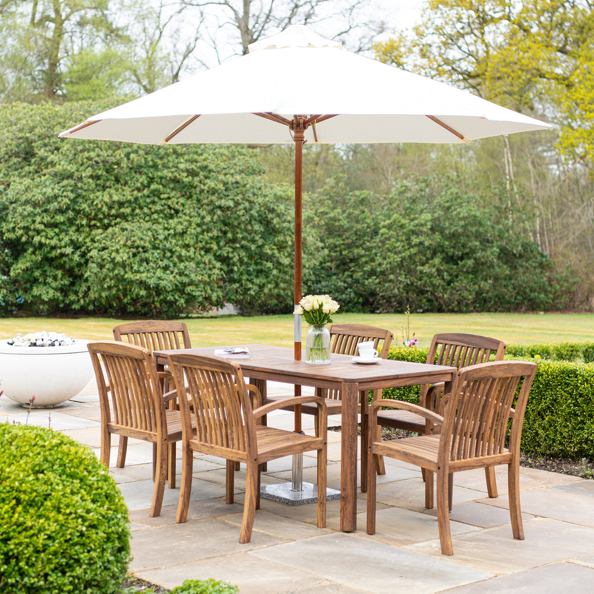 Alexander Rose Bolney 6 Seater Rectangular Dining Set