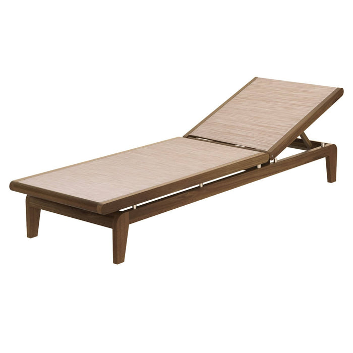 Alexander Rose Set of Bolney Dark Acacia Adjustable Sling Sunbeds and Tables