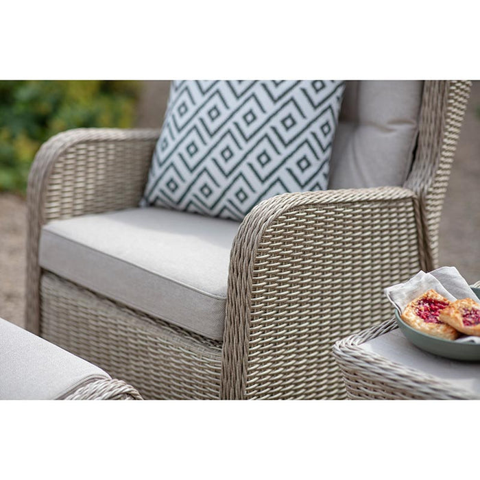 Bramblecrest Chedworth 2 Seat Recliner Companion Set in Sandstone Rattan