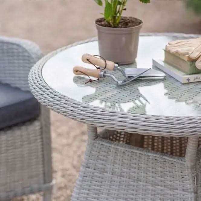 Bramblecrest - Chedworth Rattan Round Bistro Set in  Dove Grey