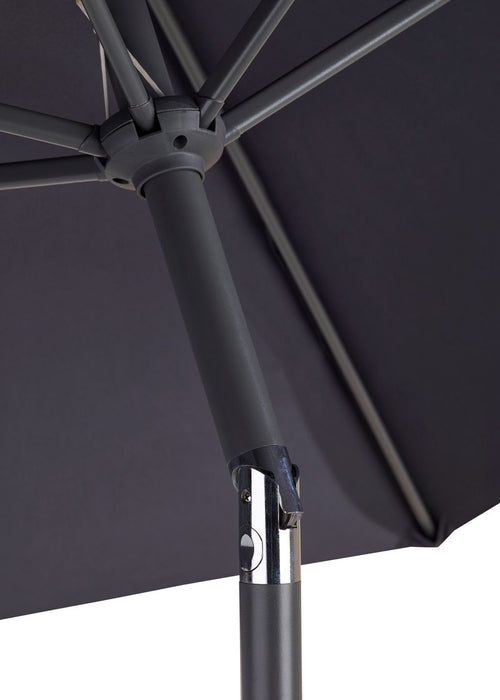 Hartman Balearic Market Parasol Round 2.7m - Dove Light Grey, Dark Grey, Forest Green