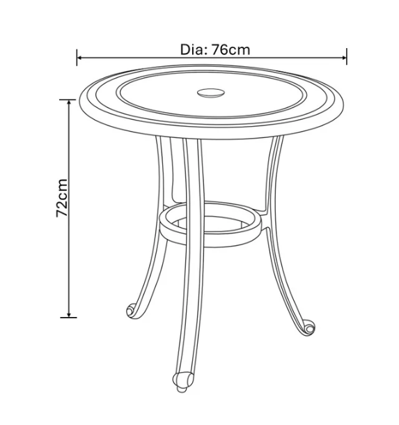 Hartman Capri Bistro Set in Maize