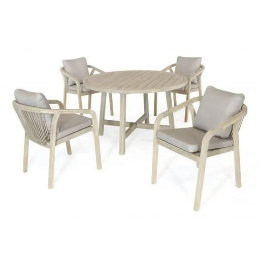 Kettler Cora Rope 4 Seat Round Dining Set