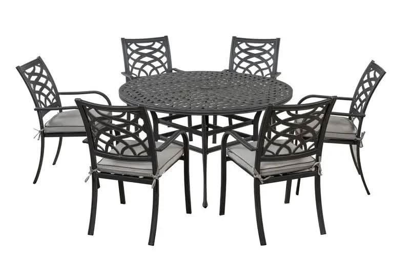 Hartman Tuscany 6 Seat Round Complete Dining Set (ex-display)