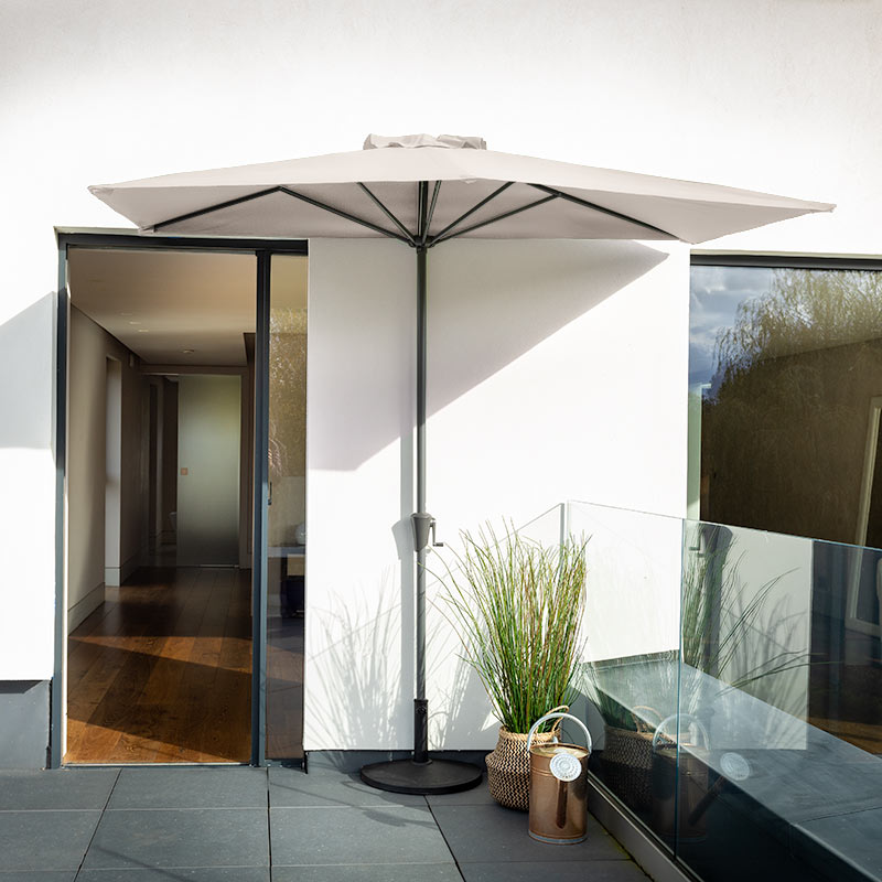 Hartman Catalan Balcony Parasol - Dove Light Grey