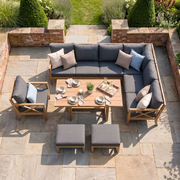 Hartman Elba Rectangular Corner Lounge Set in Larch Folie / Grey Harris