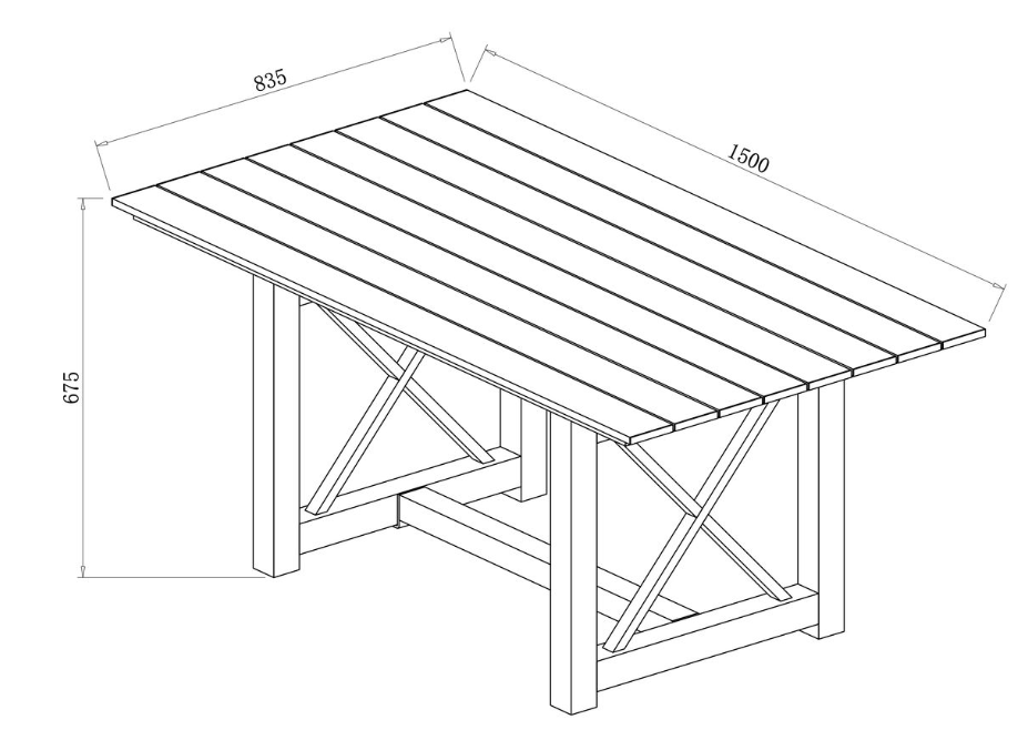 Hartman Elba Rectangular Corner Lounge Set in Larch Folie / Grey Harris
