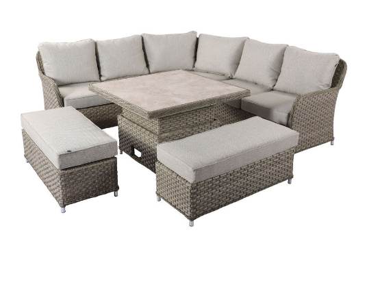 Hartman Eton Grand Square Casual Dining Set in Beech