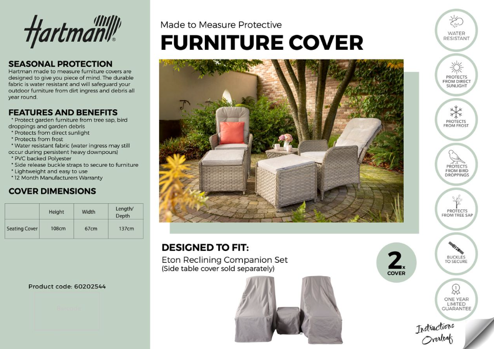 Hartman Eton Reclining Companion Set Cover