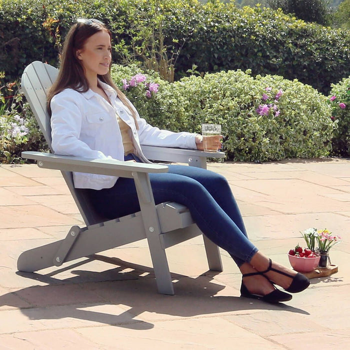 Zest JASMINE FOLDING CHAIR - Dark Grey & Light Grey (ex-display)