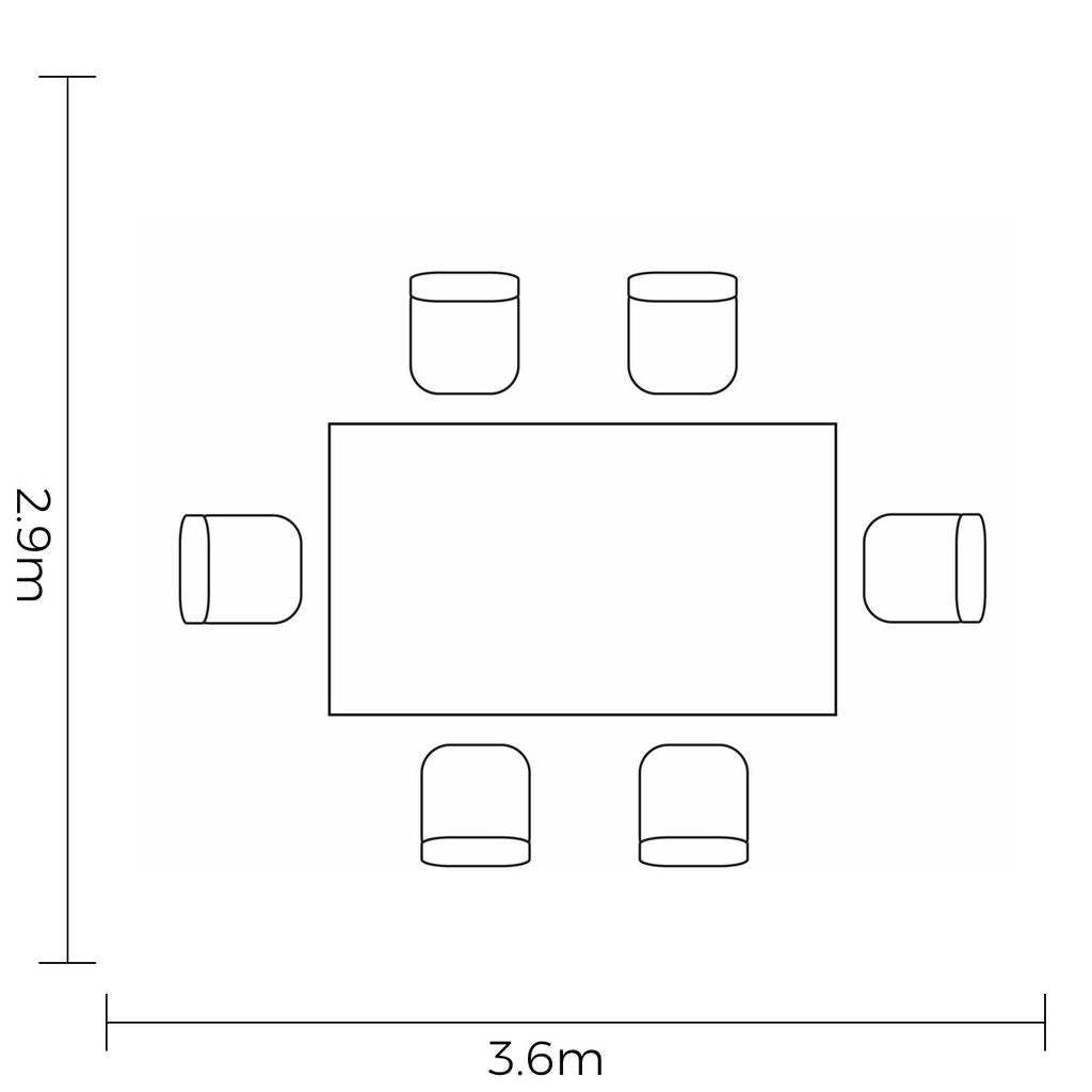 Hartman Sonas 6 Seater Rectangular Dining Set