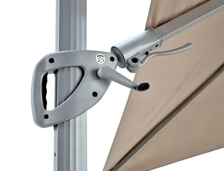Hartman Pacific 2.7m Square Cantilever Parasol - Dove Light Grey