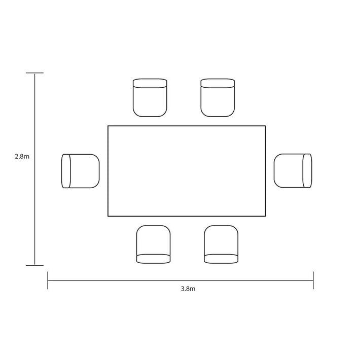 Hartman Eden 6 Seater Dining Set In Juniper Green 