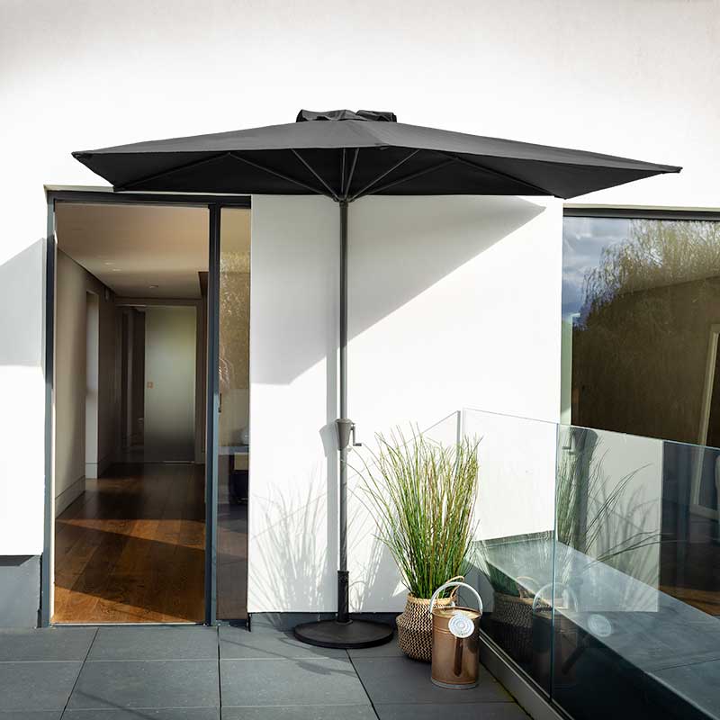 Hartman Catalan Balcony Parasol - Dark Grey