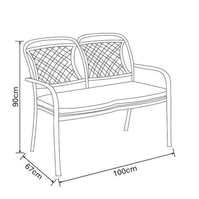 Hartman Berkeley 2 Seat High Back Bench in Maize