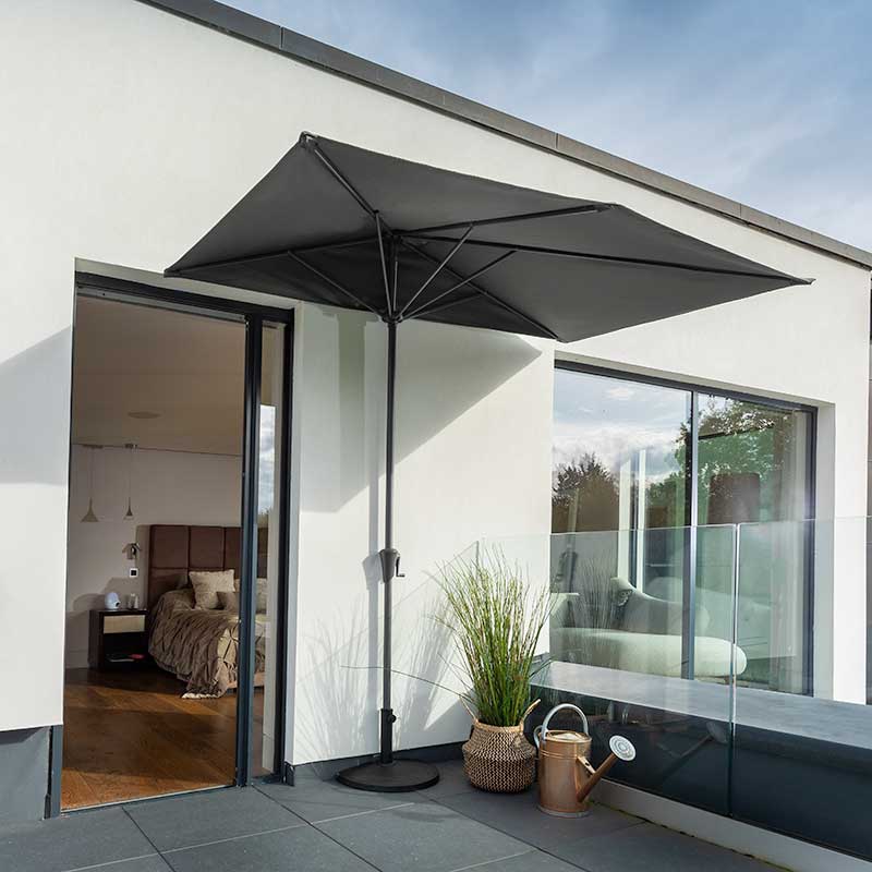 Hartman Catalan Balcony Parasol - Dark Grey