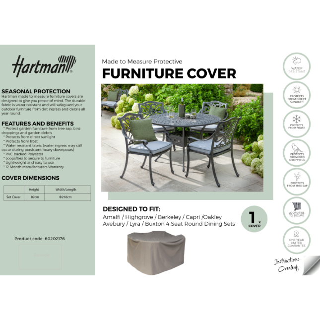 Hartman Sonas 6 Seater Dining Set Cover