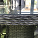 Mercer Garden Furniture Amalfi High Back 4 Seat Grey Rattan Outdoor Dining Set