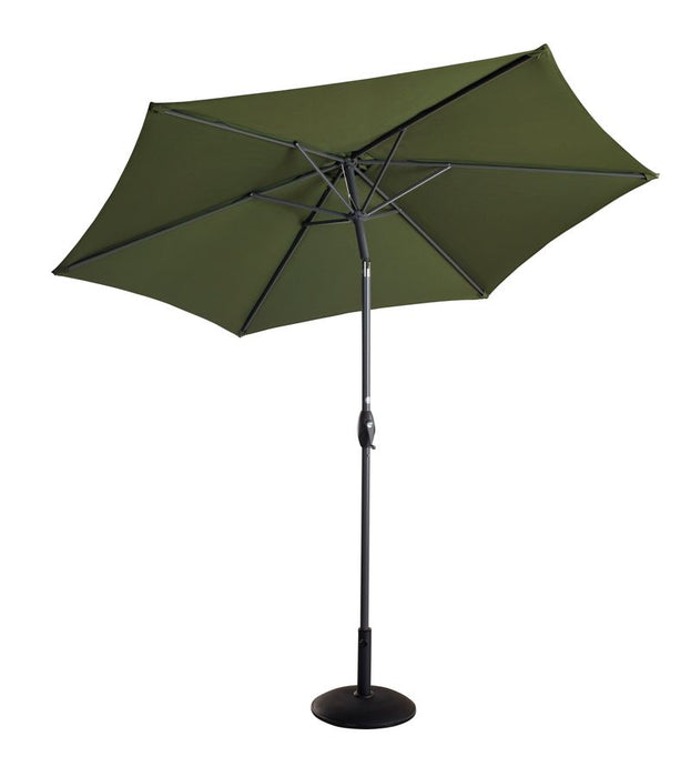 Hartman Balearic Market Parasol Round 2.7m - Dove Light Grey, Dark Grey, Forest Green
