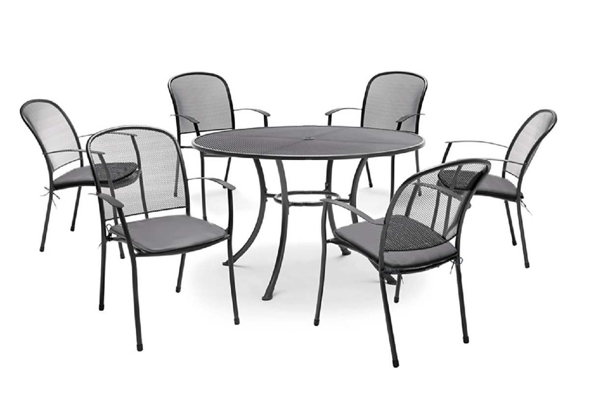 Kettler 6 Seat Complete Round Set inc Parasol & Cushions
