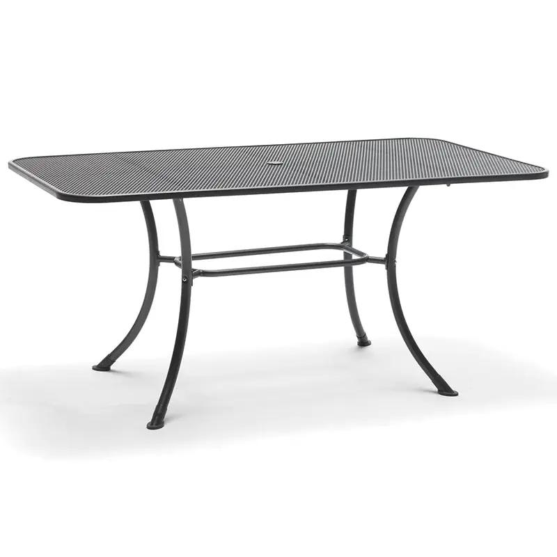 Kettler Caredo 6 Seat Complete Rectangle Dining Set inc Parasol & Cushions