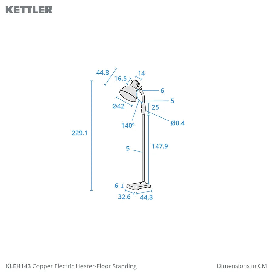 Kettler Kalos Copper Floor Standing Heater