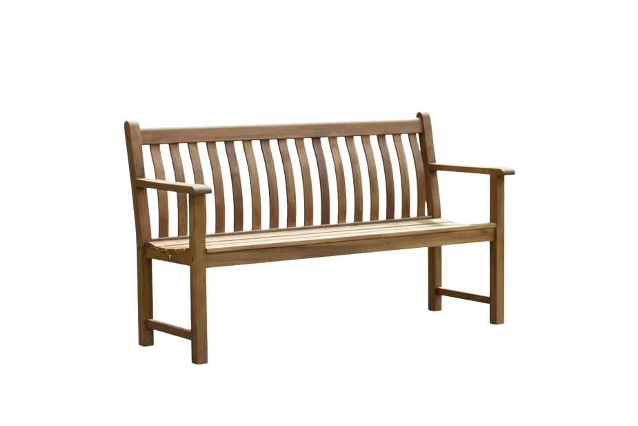 Lakeside Acacia Wood Flat Arm Broadfield Bench 4ft & 5ft options