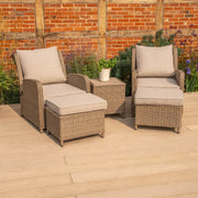 Derwent Relaxer Set with 2 Reclining Armchairs, Footstools & Side Table