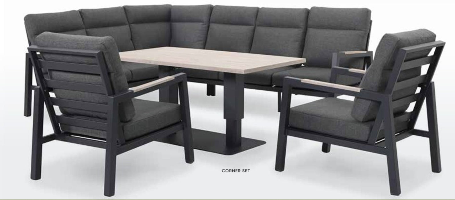 Kettler Tudor Corner Set Right Hand with 2x Armchairs