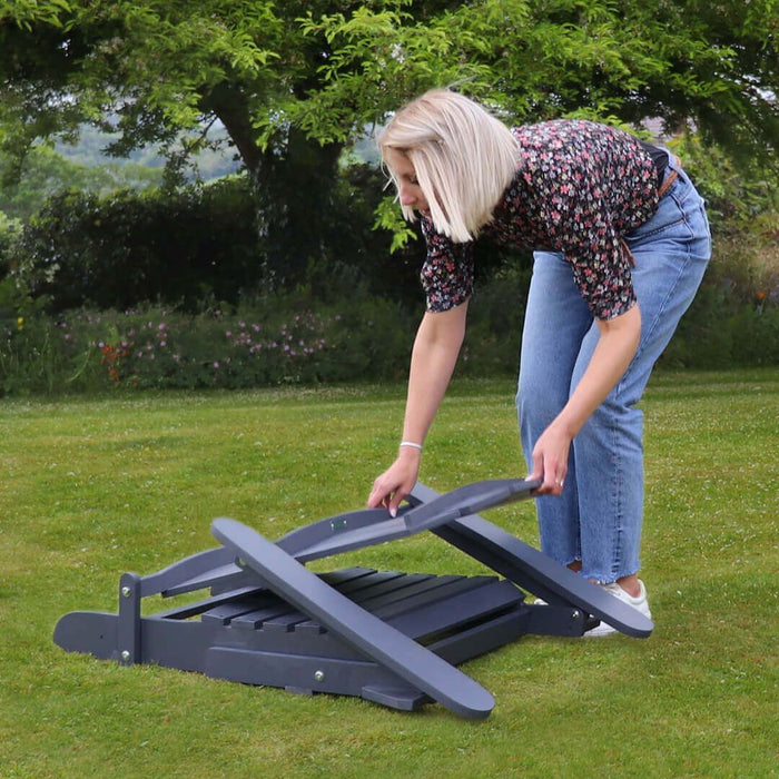 Zest JASMINE FOLDING CHAIR - Dark Grey & Light Grey (ex-display)
