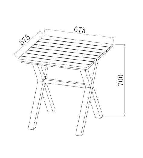 Hartman Loretta Bistro Set in Driftwood Folie / Meadow