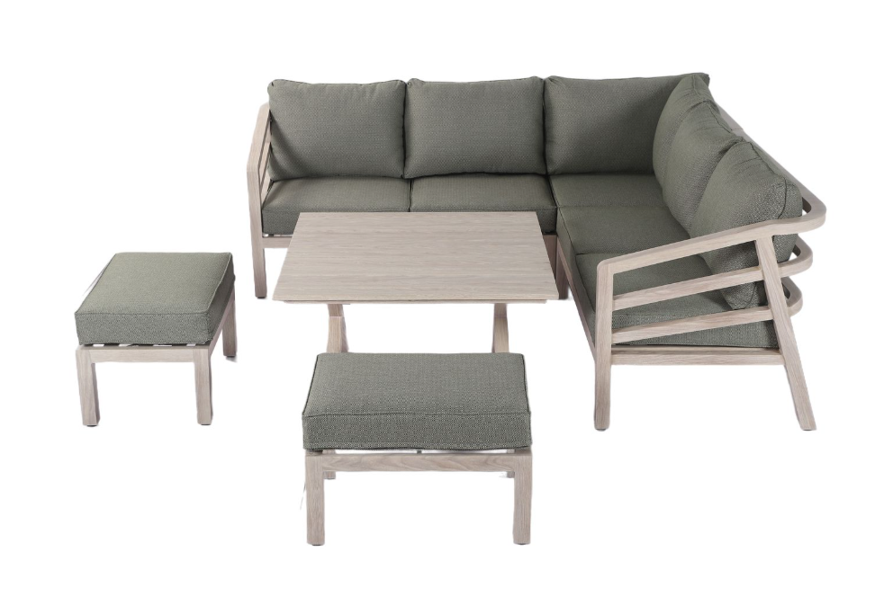 Hartman Loretta Square Corner Set in Driftwood Folie / Meadow