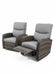Mid Ulster Garden Centre Amalfi two-tone grey wicker recliner chairs with comfortable padded cushions
