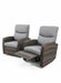 Mid Ulster Garden Centre Amalfi two-tone grey wicker recliner chairs with comfortable padded cushions