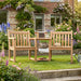 Mid Ulster Garden Centre Alexander Rose Roble companion set with two chairs and a central table in a garden setting.