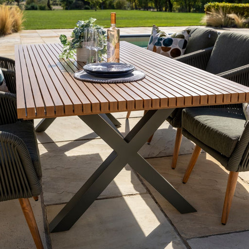 Hartman Eden 6 Seater Dining Set In Juniper Green 