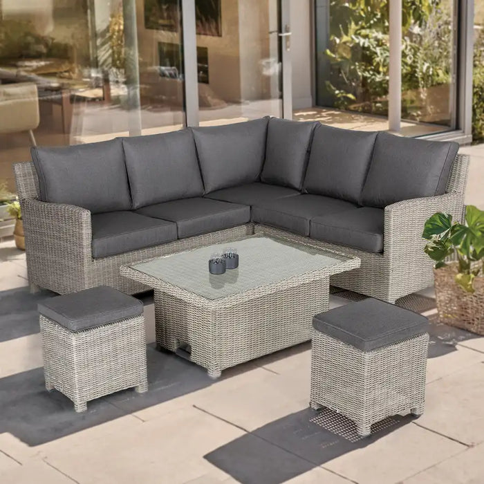 Kettler Palma Signature Mini Corner Set in White Wash