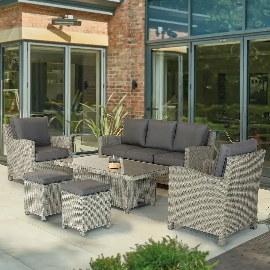 Palma Signature Sofa Set in White Wash